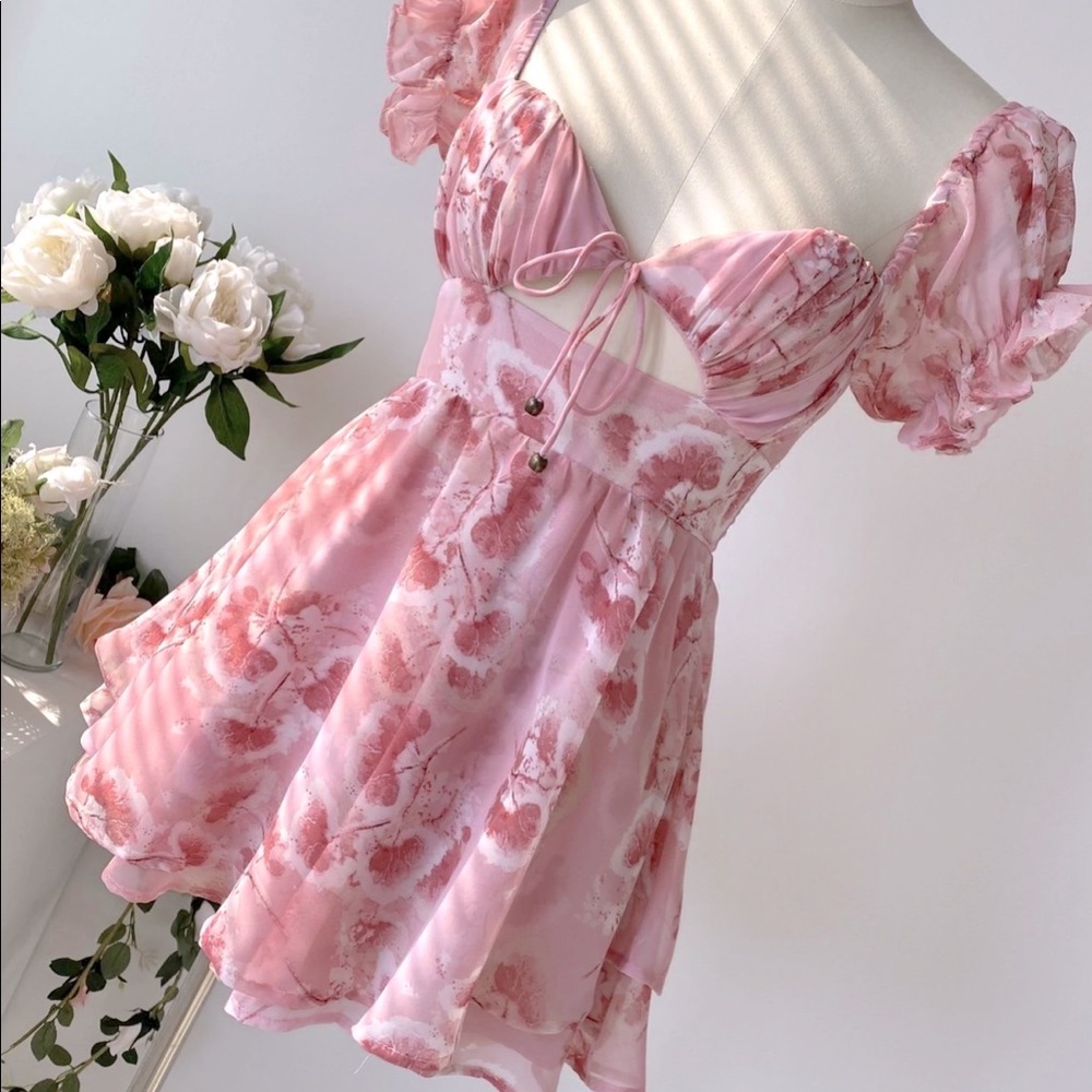 Floral Pink Romper/Dress 🌸